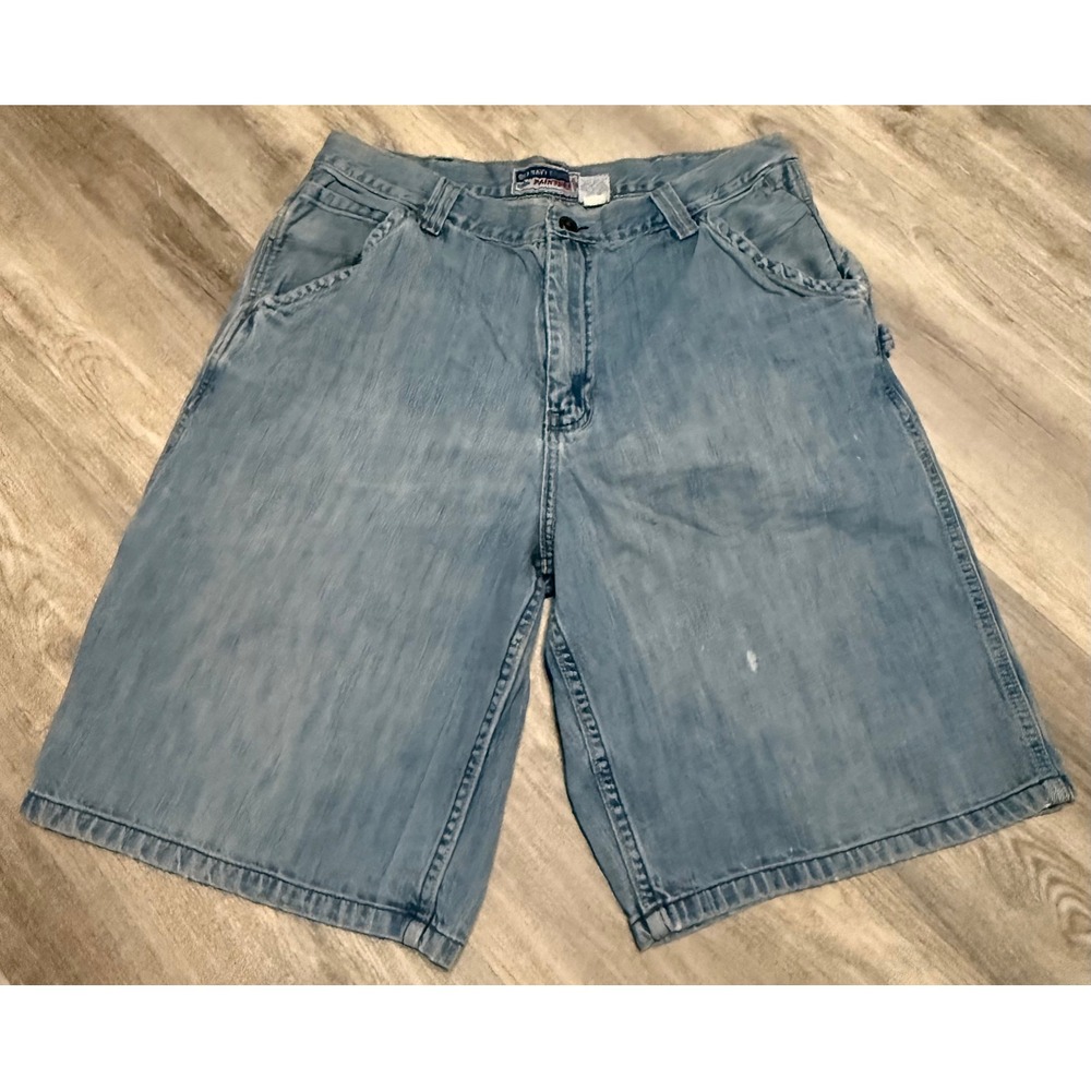 Old Navy Brand Painters Jeans Denim Shorts Mens 36 Light Wash Carpenter Blue